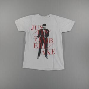 Justin Timberlake 2013 Summer Tour Tee White Womens Size Medium Music Streetwear